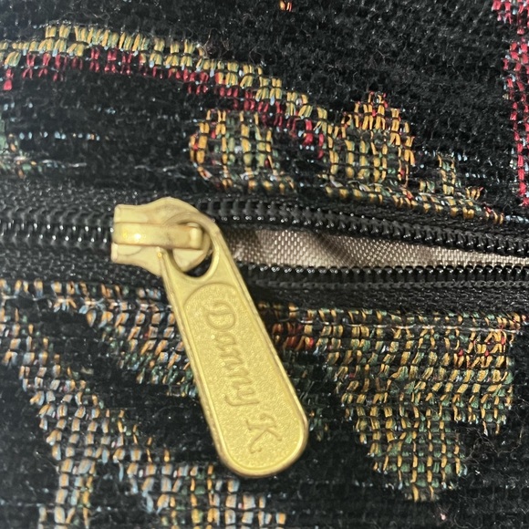 Danny K Beverly Hills, Black Earth Tone Tapestry Shoulder/ Tote Bag. USA MADE - Picture 13 of 14